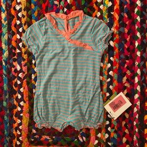 Ruffle romper striped